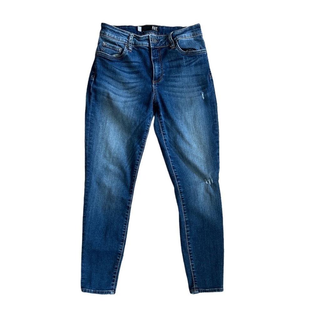Kut from the Kloth Donna High Rise Ankle Skinny Jean | Medium Wash | 6